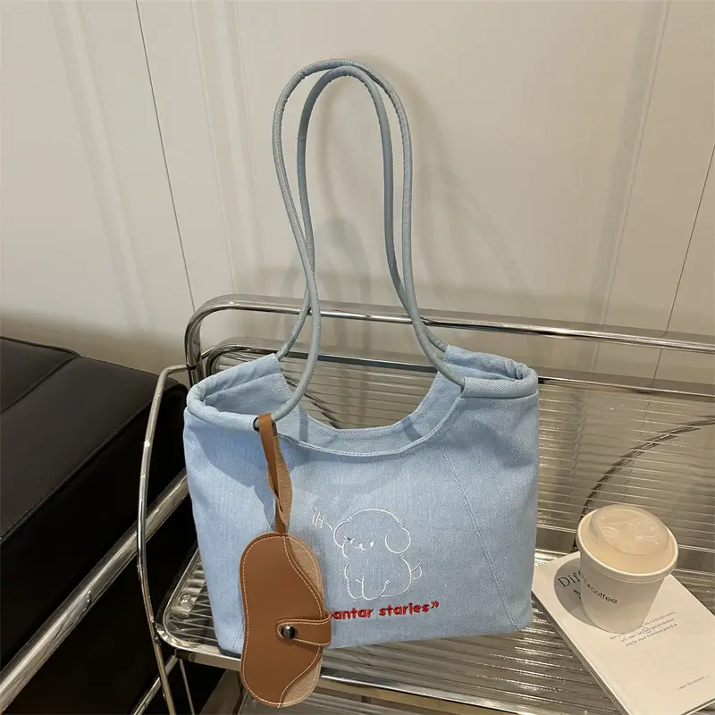 Blue Cartoon Puppy Shoulder Bag for Women — feature 16