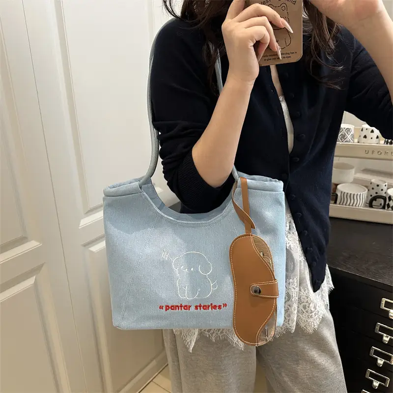 Blue Cartoon Puppy Shoulder Bag for Women — feature 20