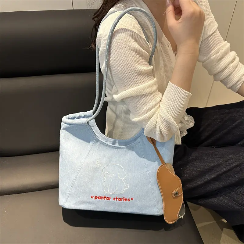 Blue Cartoon Puppy Shoulder Bag for Women — feature 21