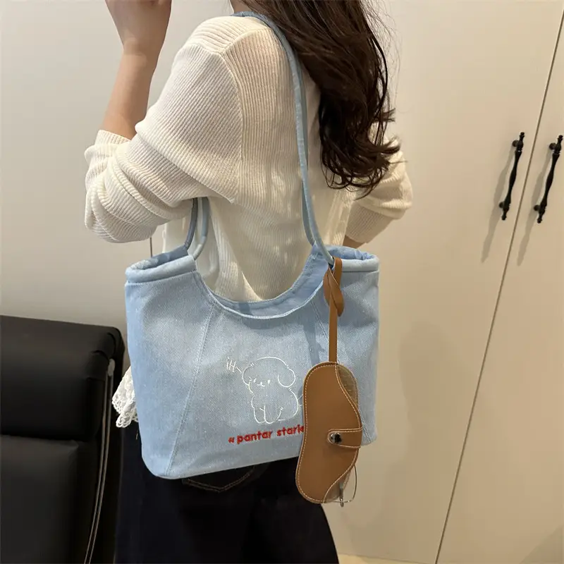 Blue Cartoon Puppy Shoulder Bag for Women — feature 22