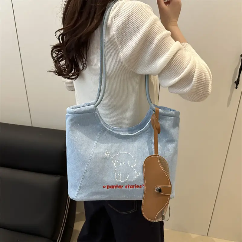 Blue Cartoon Puppy Shoulder Bag for Women — feature 23