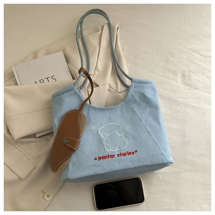 Blue Cartoon Puppy Shoulder Bag for Women — feature 4