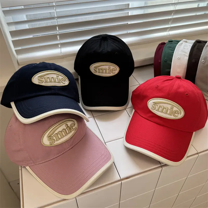 Women's Blue Embroidered Baseball Cap with Gold Logo - Image 5