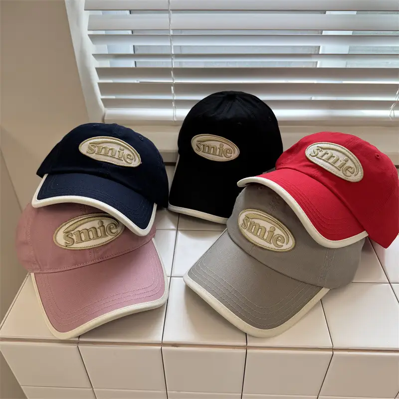 Women's Blue Embroidered Baseball Cap with Gold Logo - Image 6