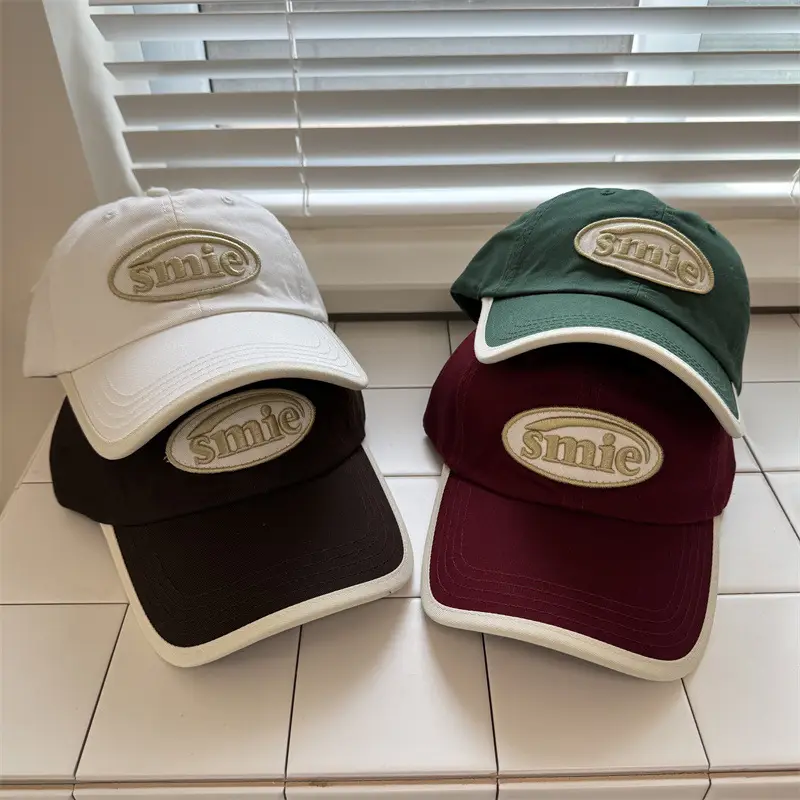 Women's Blue Embroidered Baseball Cap with Gold Logo - Image 7