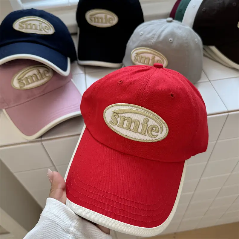 Women's Blue Embroidered Baseball Cap with Gold Logo - Image 8