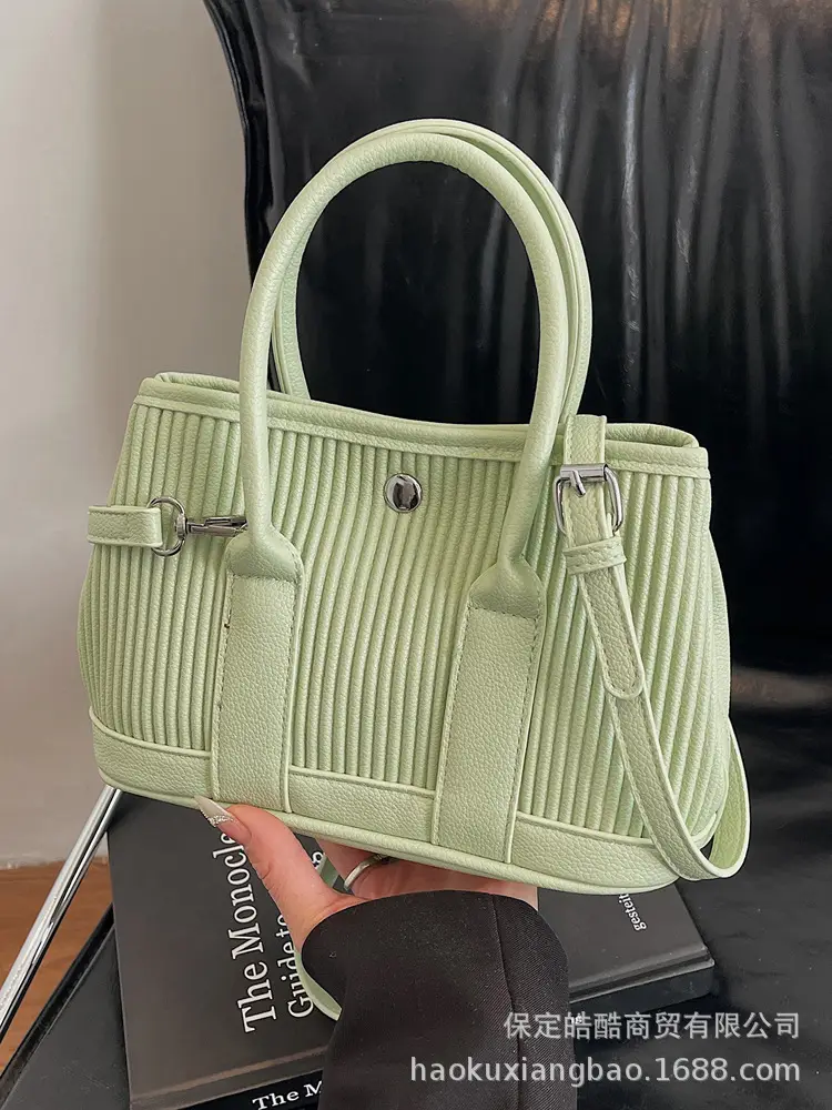 2025 Green Striped Shoulder Crossbody Bag for Women - Image 5