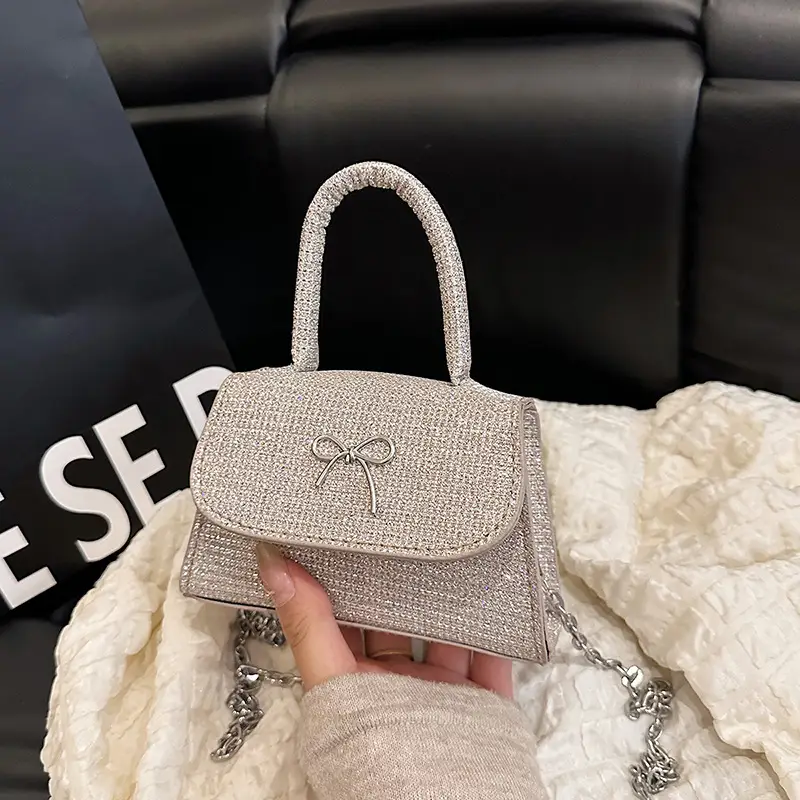 Pink Satchel Bow Bag Women 2025 New Spring Summer Shoulder Crossbody Bag - Image 9