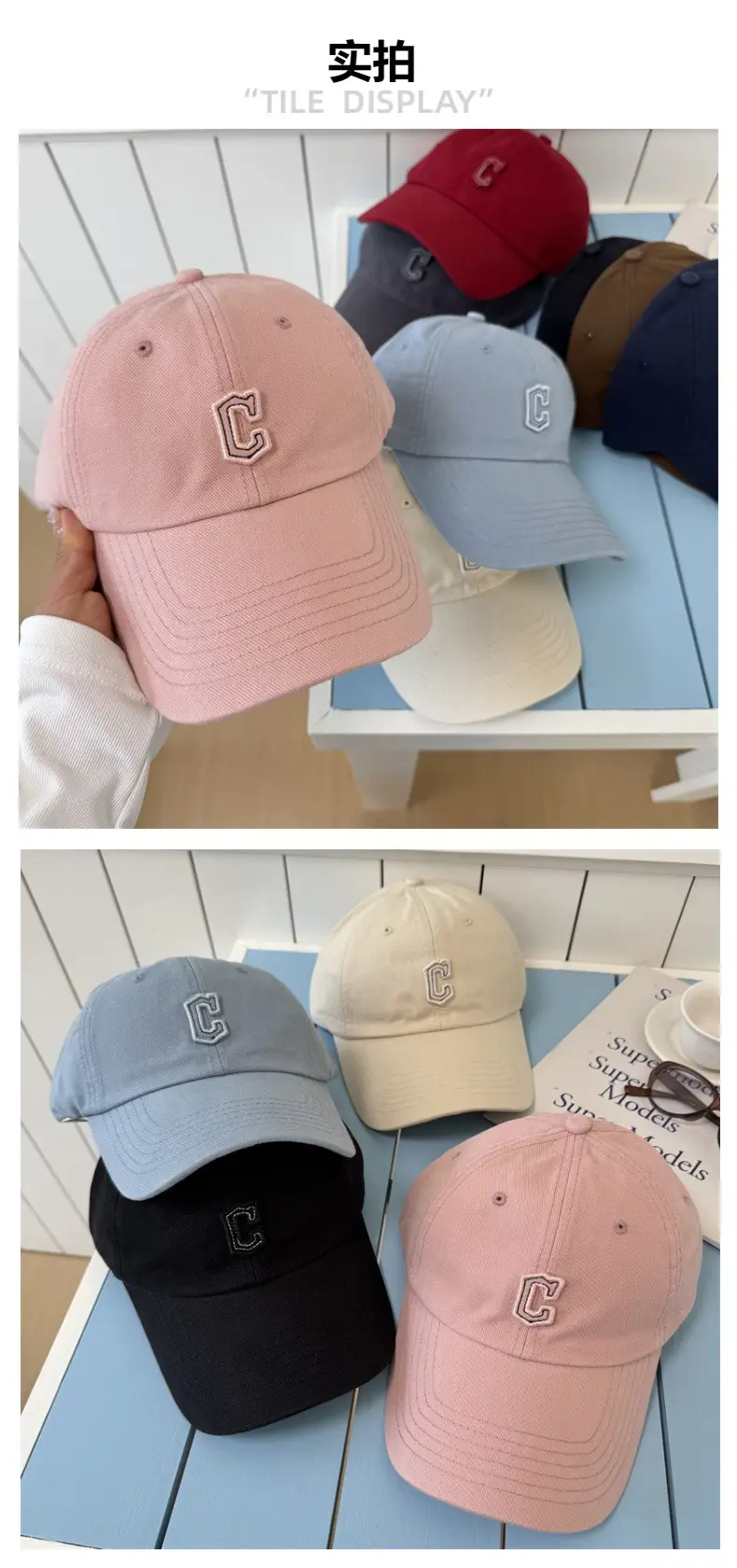 Pink Embroidered Baseball Cap for Men Women — feature 2