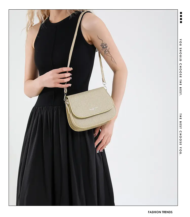 Women's Grey Saddle Crossbody Bag 2025 New Trendy — feature 2