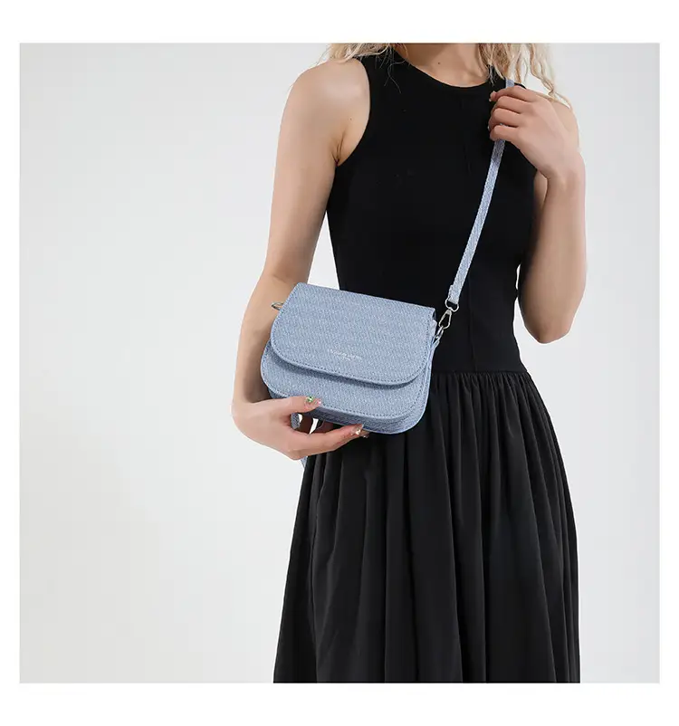 Women's Grey Saddle Crossbody Bag 2025 New Trendy — feature 26