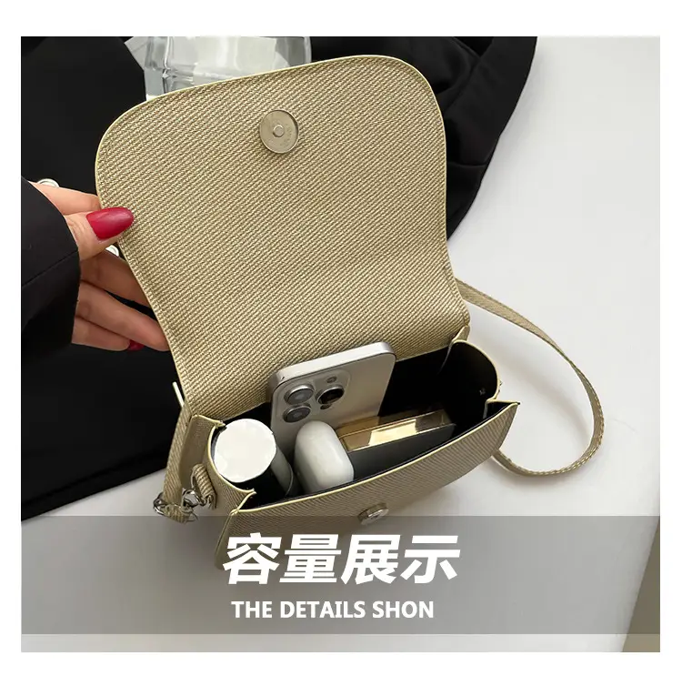 Women's Grey Saddle Crossbody Bag 2025 New Trendy — feature 8