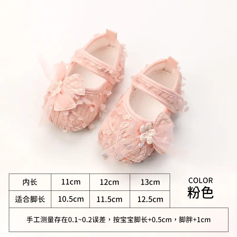 Baby Girl Princess Shoes with Soft Soles & Bow Decor - Image 2