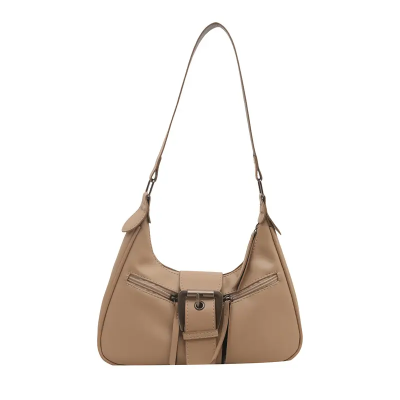 Women's Orange Crossbody Bag with Metal Clasp