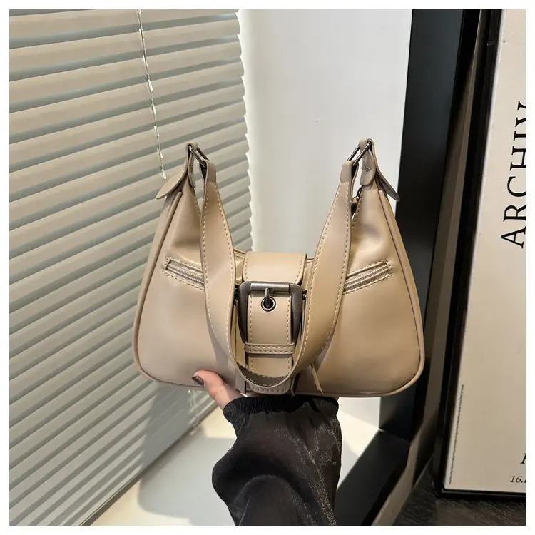Women's Orange Crossbody Bag with Metal Clasp — feature 13