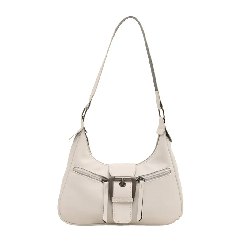 Women's Orange Crossbody Bag with Metal Clasp