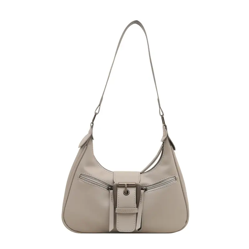 Women's Orange Crossbody Bag with Metal Clasp