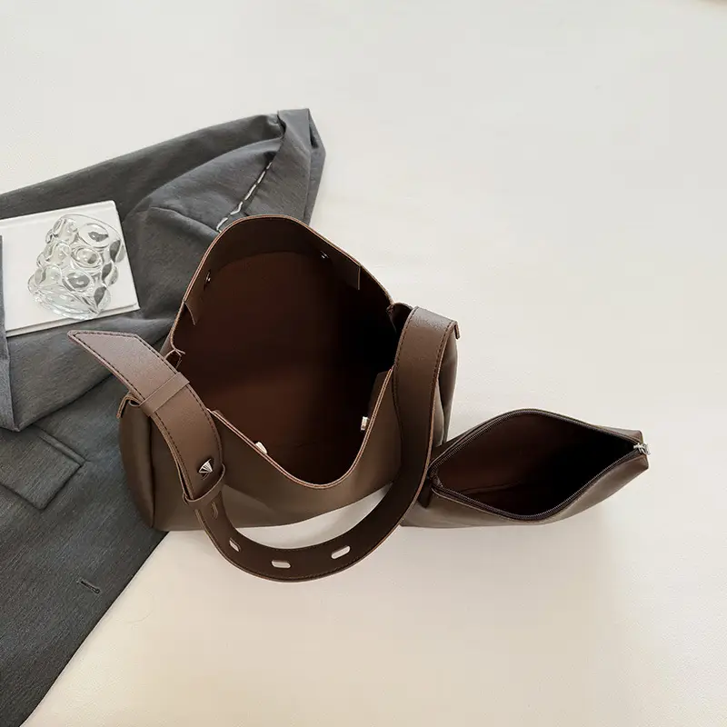 2025 Retro Brown Tote Bag for Women Large Capacity
