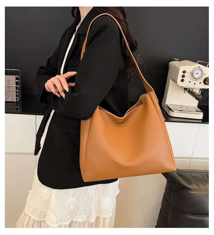 2025 Retro Brown Tote Bag for Women Large Capacity — feature 1