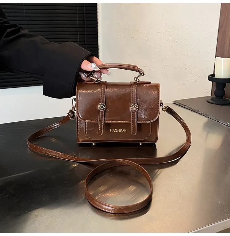 2025 Crossbody Bag Women Brown Black White Leather — feature 10