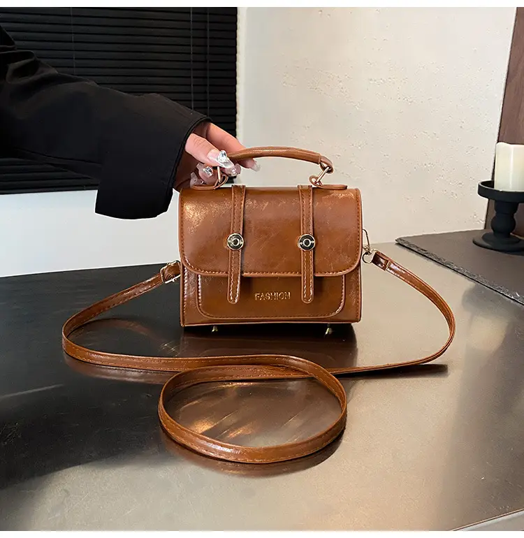 2025 Crossbody Bag Women Brown Black White Leather — feature 11