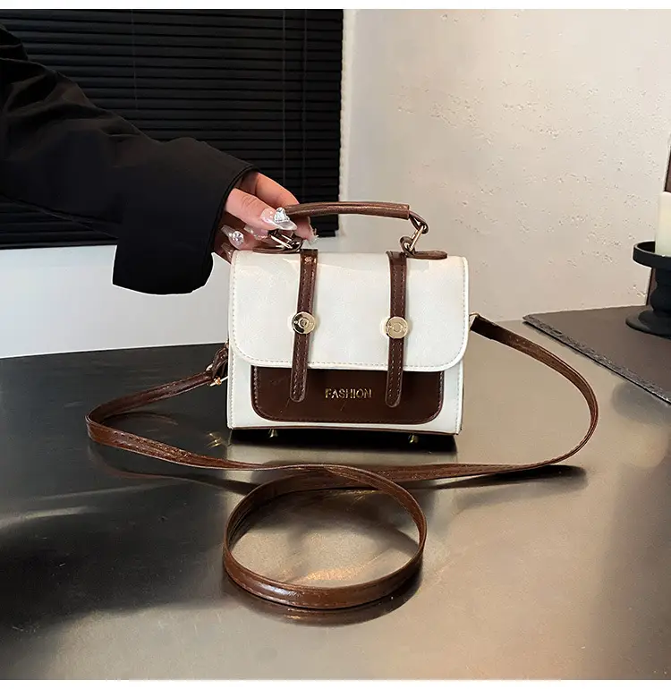 2025 Crossbody Bag Women Brown Black White Leather — feature 12