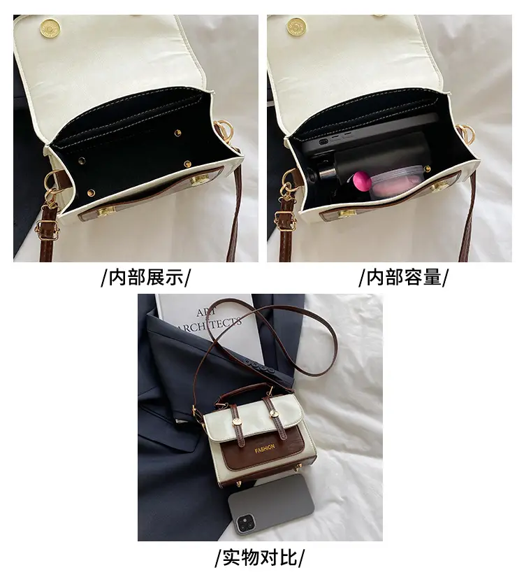 2025 Crossbody Bag Women Brown Black White Leather — feature 4