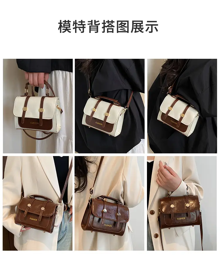 2025 Crossbody Bag Women Brown Black White Leather — feature 5
