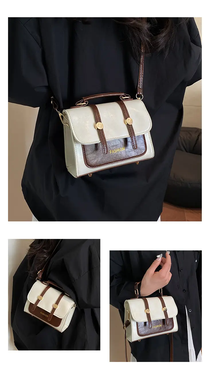2025 Crossbody Bag Women Brown Black White Leather — feature 6