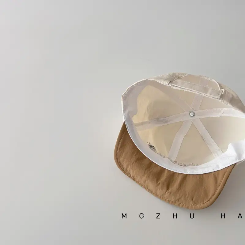 Baby Bear Hat Happy Design Cotton Beige White — feature 11