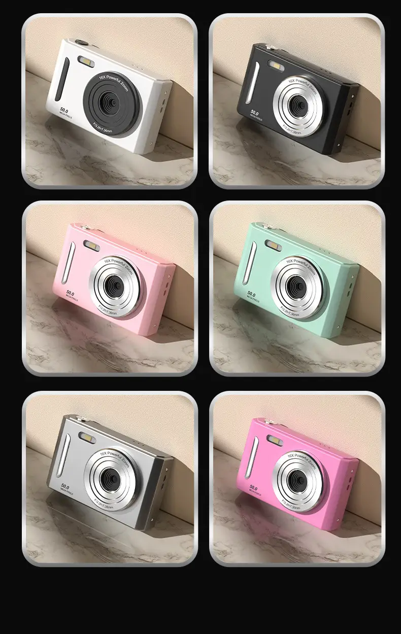 Student camera CCD campus digital camera HD front and back double camera retro card travel photo video camera — feature 14