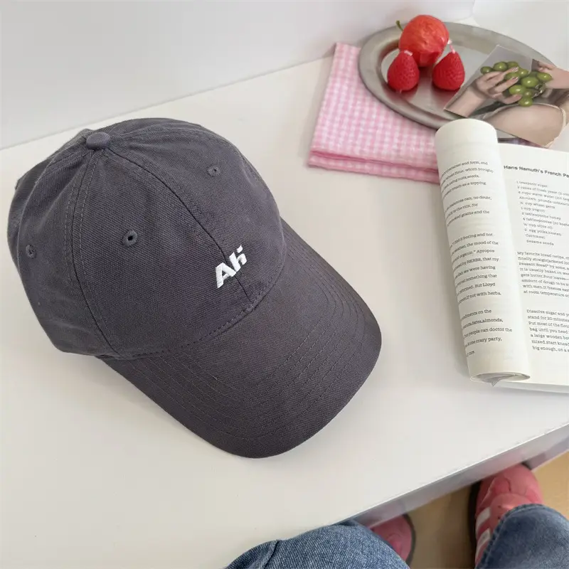 Women's AFH Embroidered Baseball Caps Red Brown Grey - Image 6