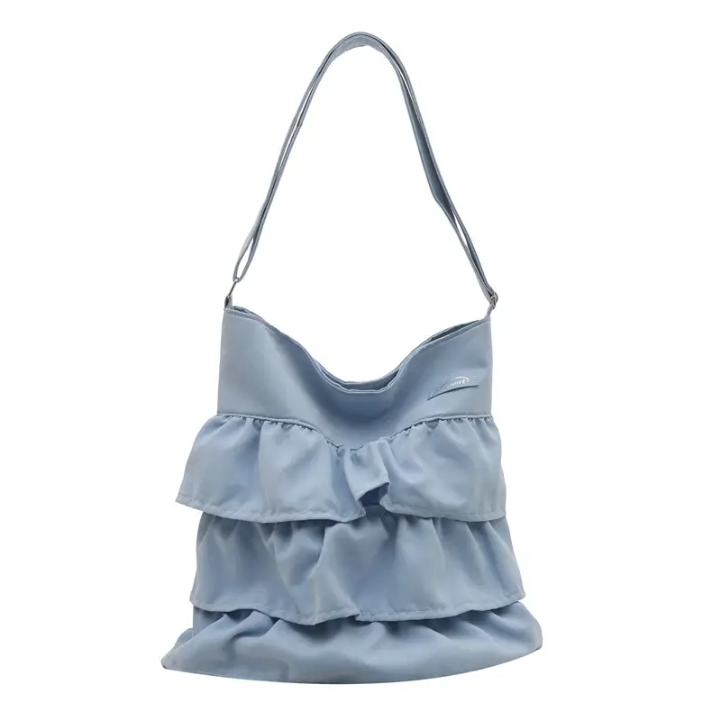 Women's Pleated New Tote Bag Korean Style Beige - Image 10