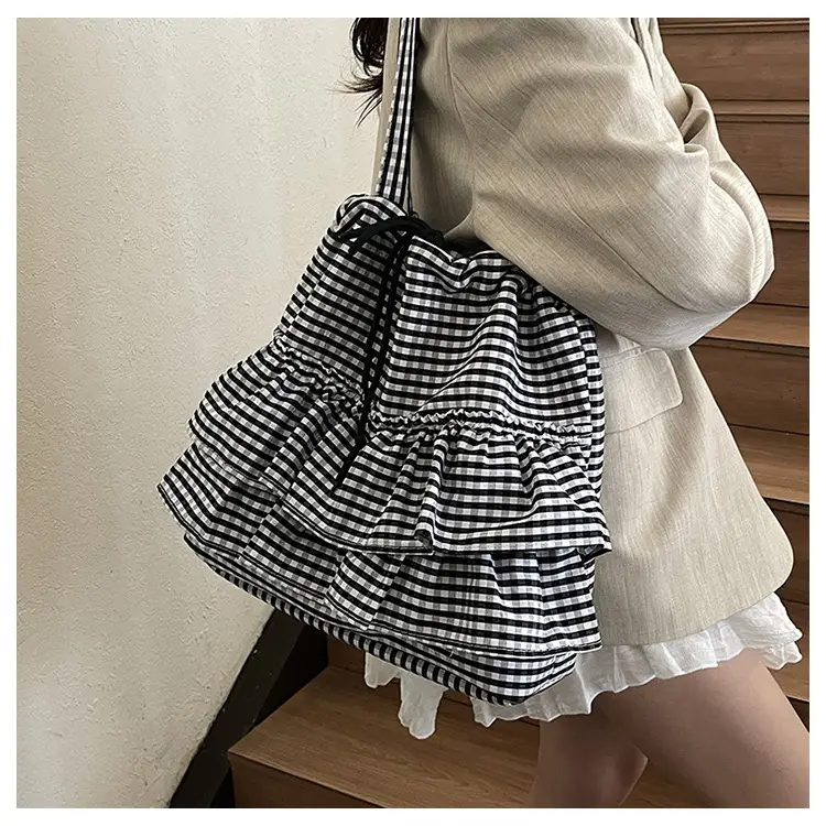 Korean Style Checkered Tote Bag for Women — feature 20