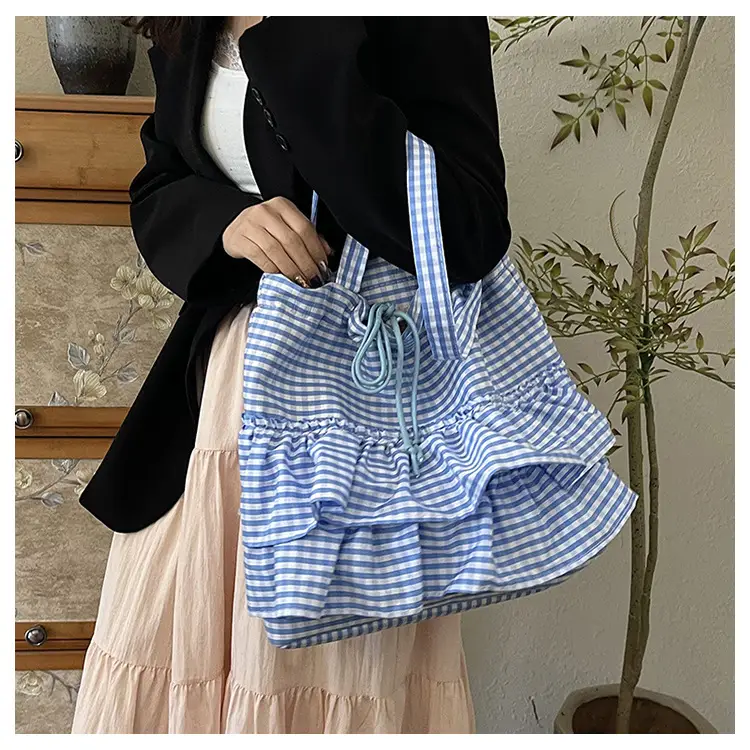 Korean Style Checkered Tote Bag for Women — feature 28