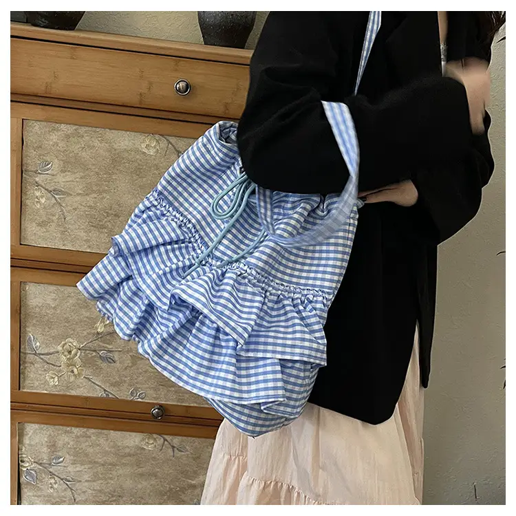 Korean Style Checkered Tote Bag for Women — feature 29