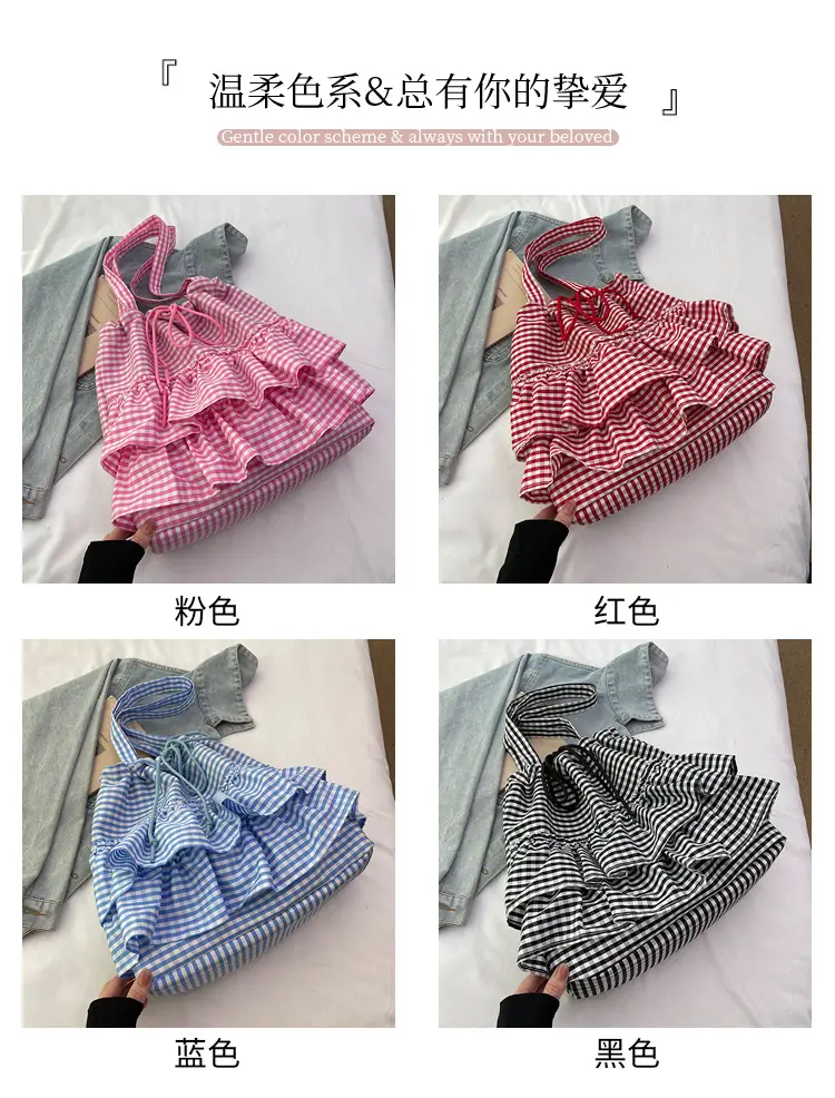 Korean Style Checkered Tote Bag for Women — feature 3