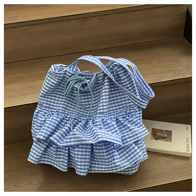 Korean Style Checkered Tote Bag for Women — feature 31