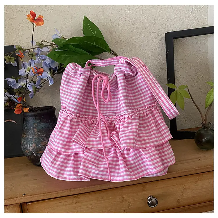 Korean Style Checkered Tote Bag for Women — feature 34