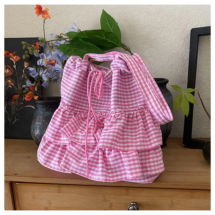 Korean Style Checkered Tote Bag for Women — feature 35