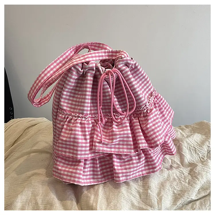 Korean Style Checkered Tote Bag for Women — feature 38
