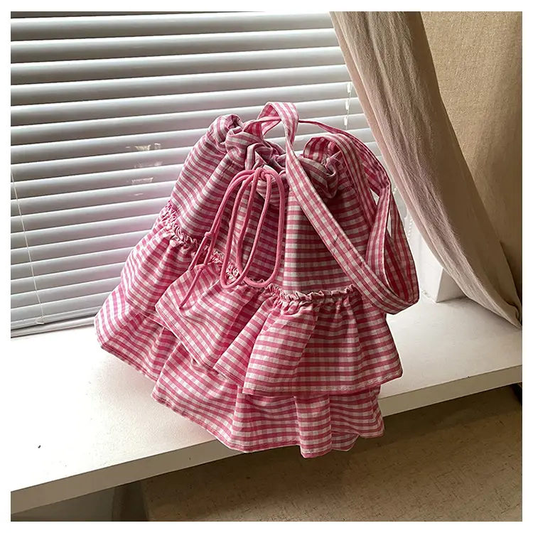 Korean Style Checkered Tote Bag for Women — feature 39