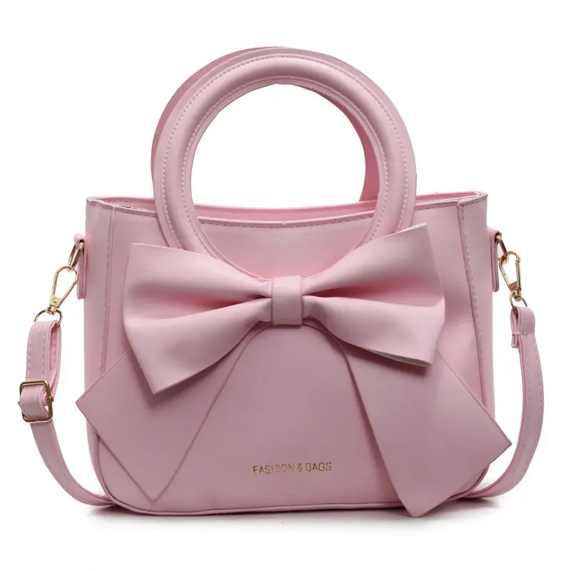 Women's White Bow Handbag with Crossbody Strap - Image 11