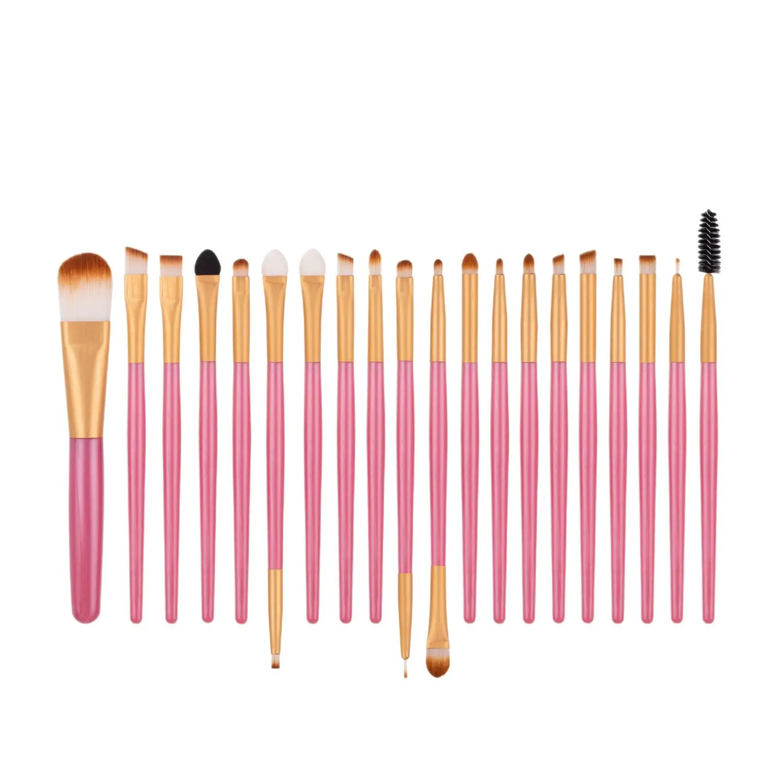33-Piece Pink Makeup Brushes Set for Foundation, Powder, & Eyeshadow - Image 26