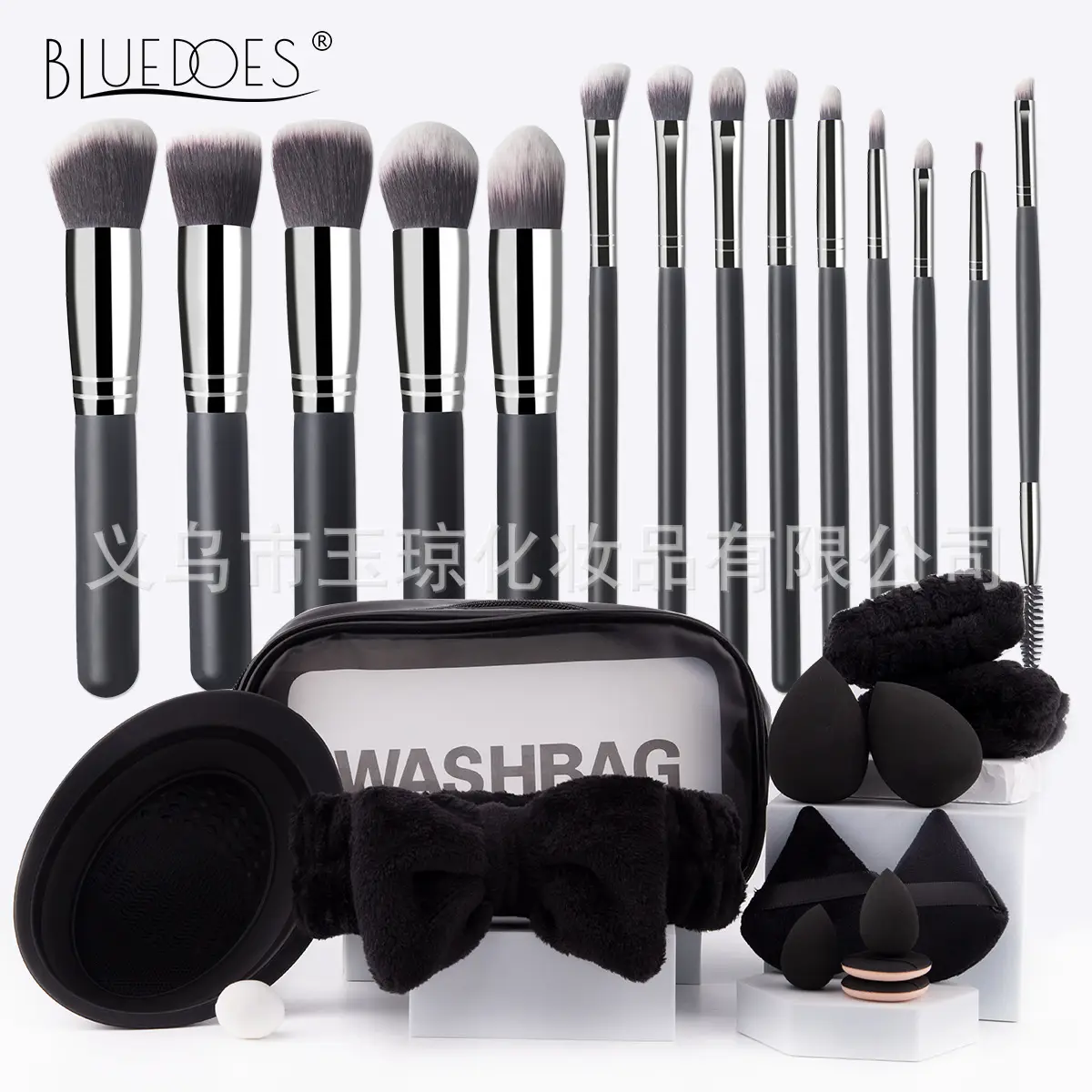 33-Piece Pink Makeup Brushes Set for Foundation, Powder, & Eyeshadow - Image 7