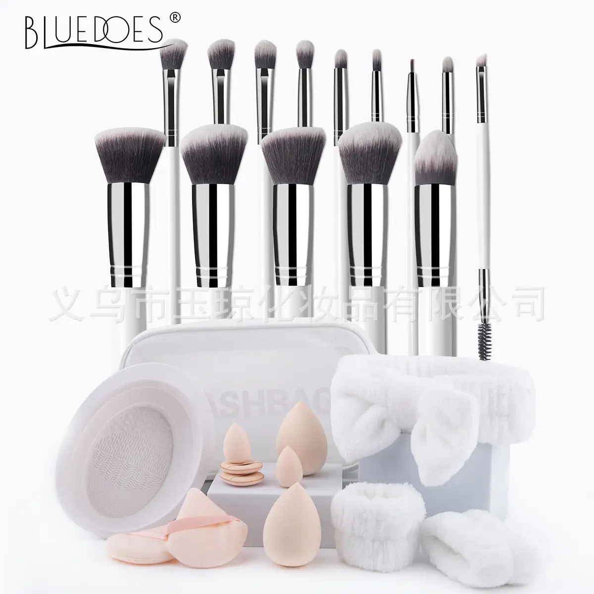 33-Piece Pink Makeup Brushes Set for Foundation, Powder, & Eyeshadow - Image 9