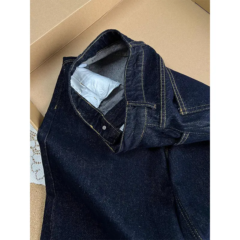 Dark Blue Wide Leg Jeans 2025 Women - Image 4