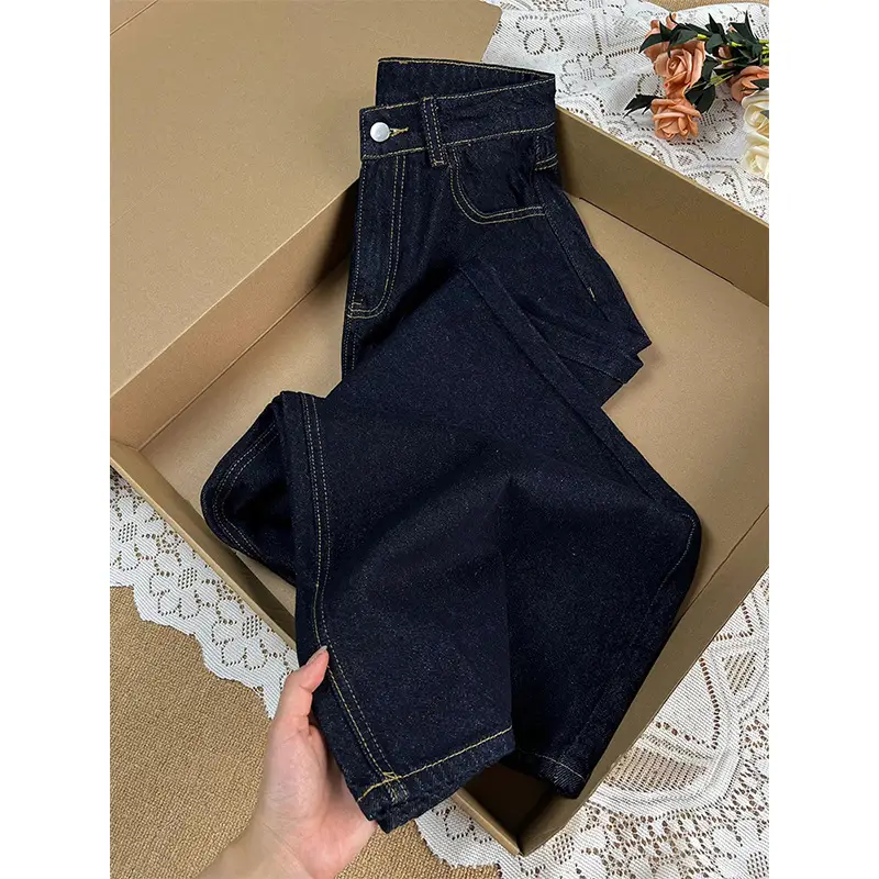 Dark Blue Wide Leg Jeans 2025 Women - Image 6