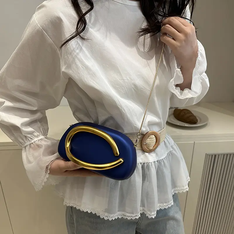 2025 New Clutch Bag Metal Decoration Wrist European American Cross-border Personality Evening Dress Evening Bag Shoulder Crosbody Bag luggage and leather goods - Image 12