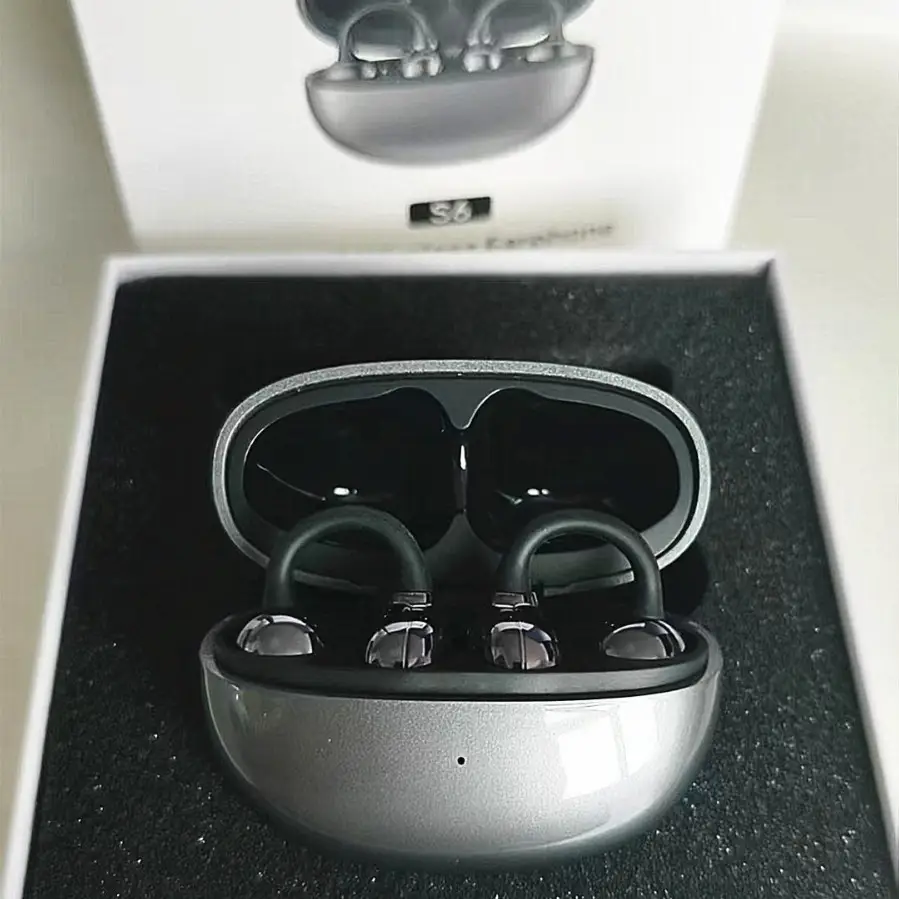 S6 Cross-Border Non-In-Ear Suitable for Huawei Ear Clip Bluetooth Headset with Long Battery Life and Painless for Long-Term Wear 2025 New Model